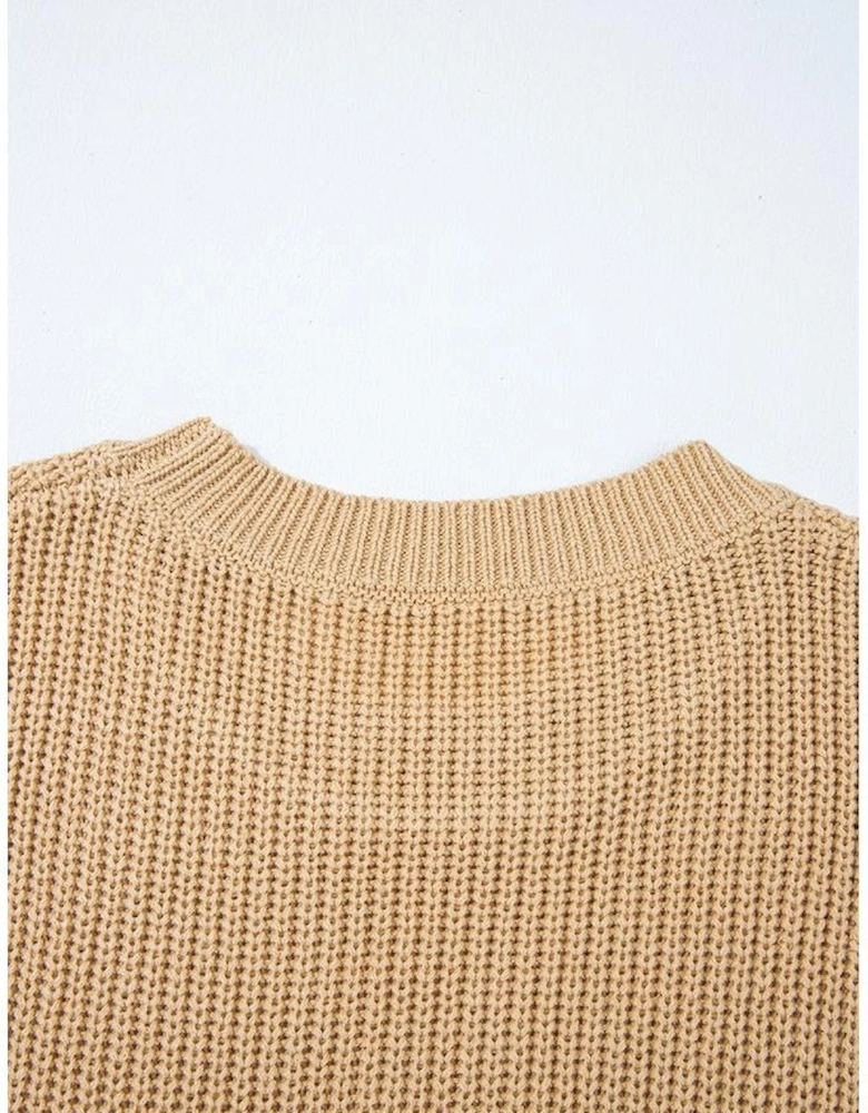 Parchment Sequin Horse Graphic Lightweight Knitted Sweater Vest