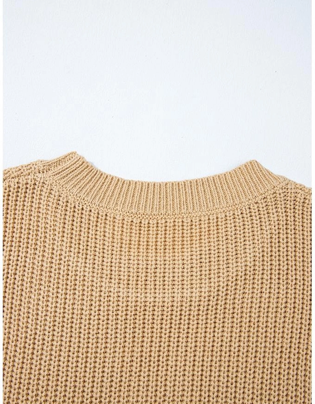 Parchment Sequin Horse Graphic Lightweight Knitted Sweater Vest