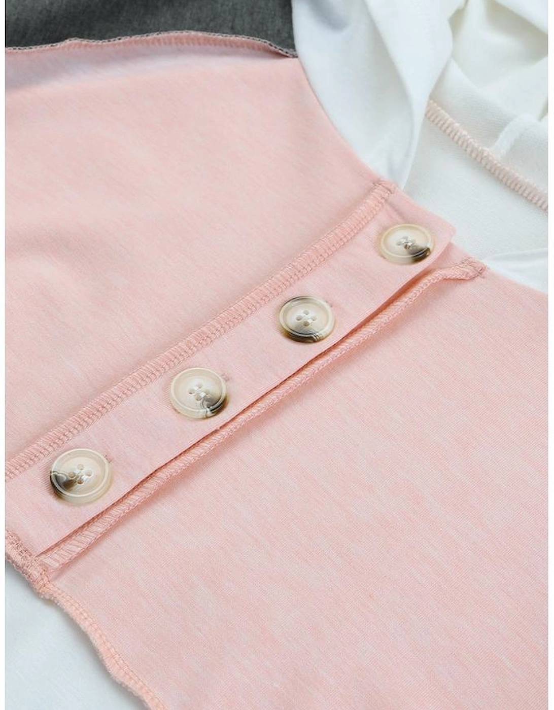 Azura Exchange Button Accent Pullover Hoodie