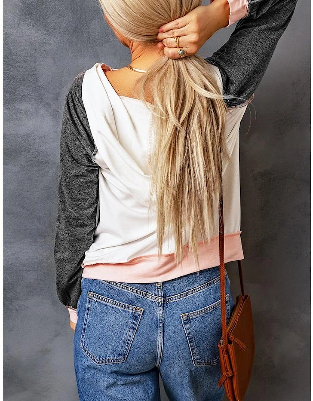 Azura Exchange Button Accent Pullover Hoodie