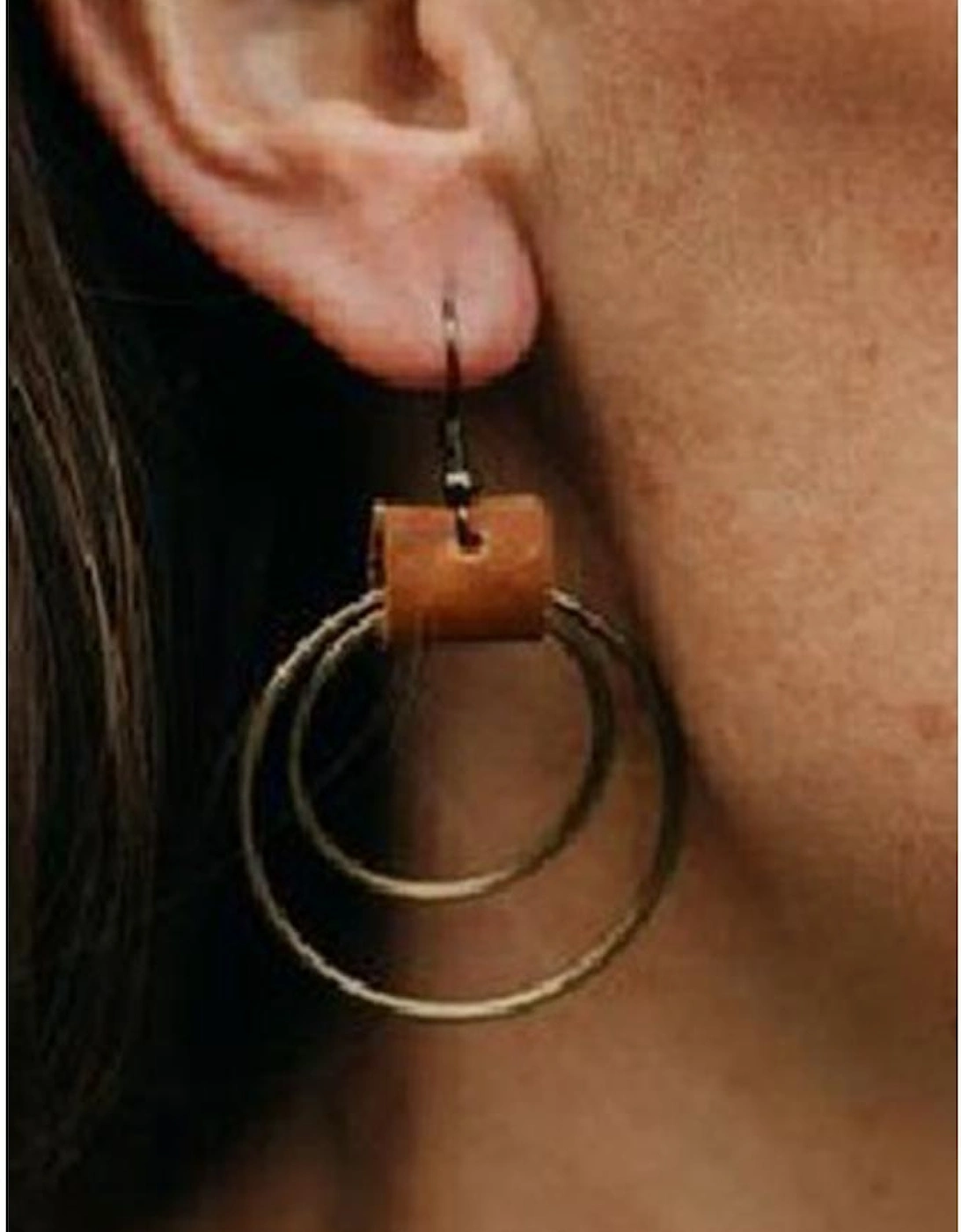 Gold Vintage Hoop Hook Earrings