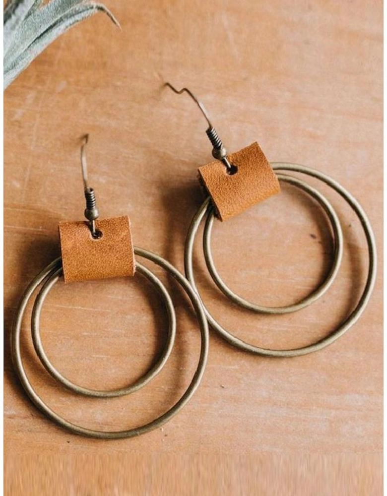 Gold Vintage Hoop Hook Earrings