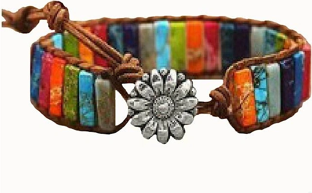 Azura Exchange Multicolor Sunflower Beaded Wrap Bracelet, 3 of 2