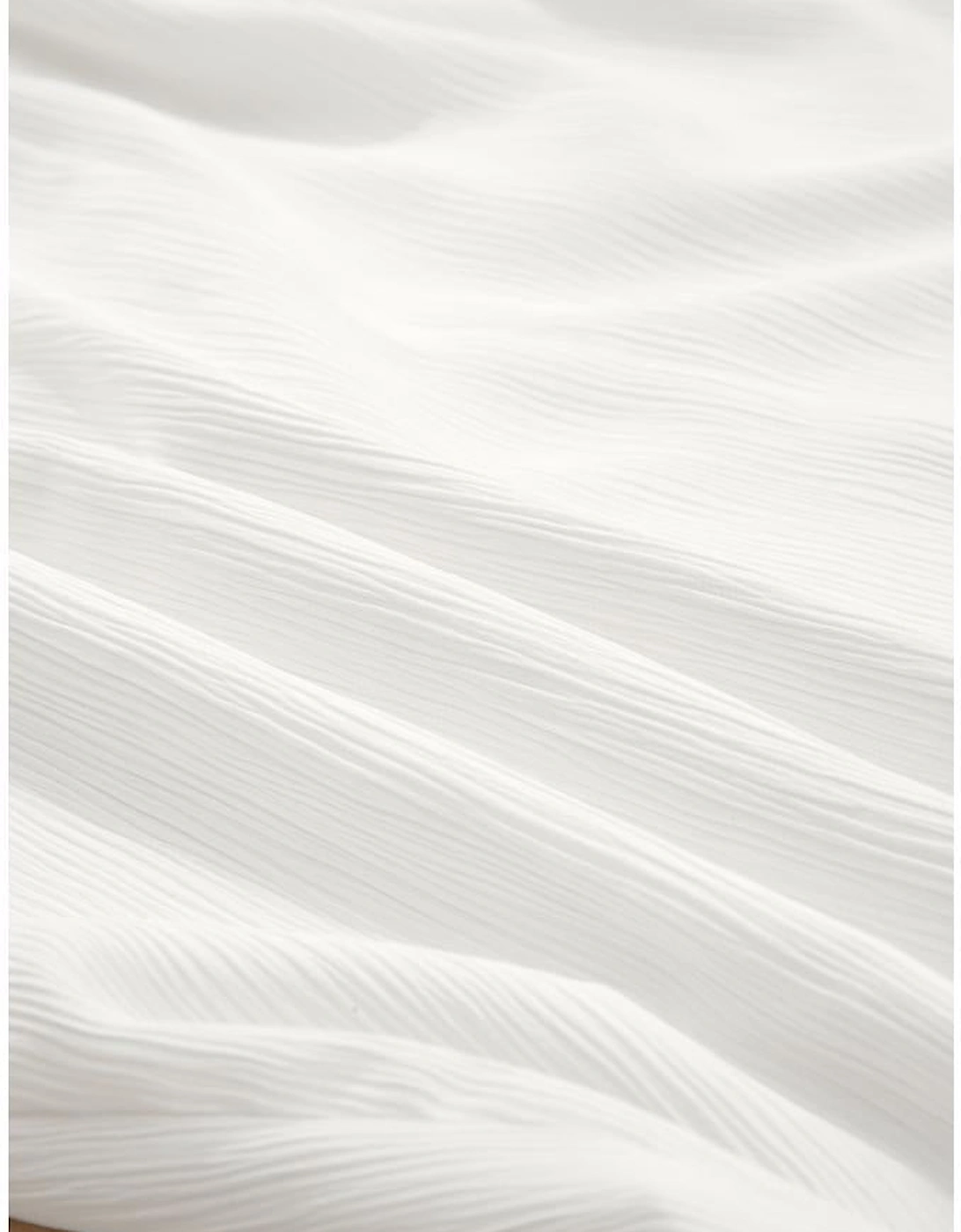 White Frilly Off Shoulder Lace Insert Sleeve Textured Blouse