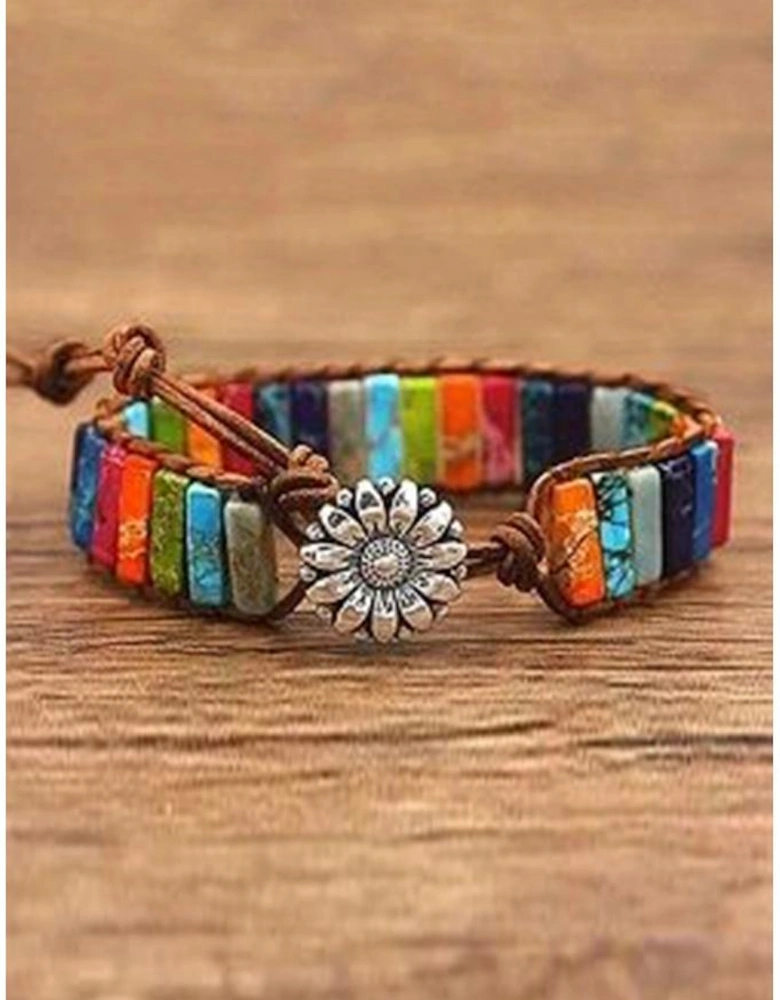 Azura Exchange Multicolor Sunflower Beaded Wrap Bracelet