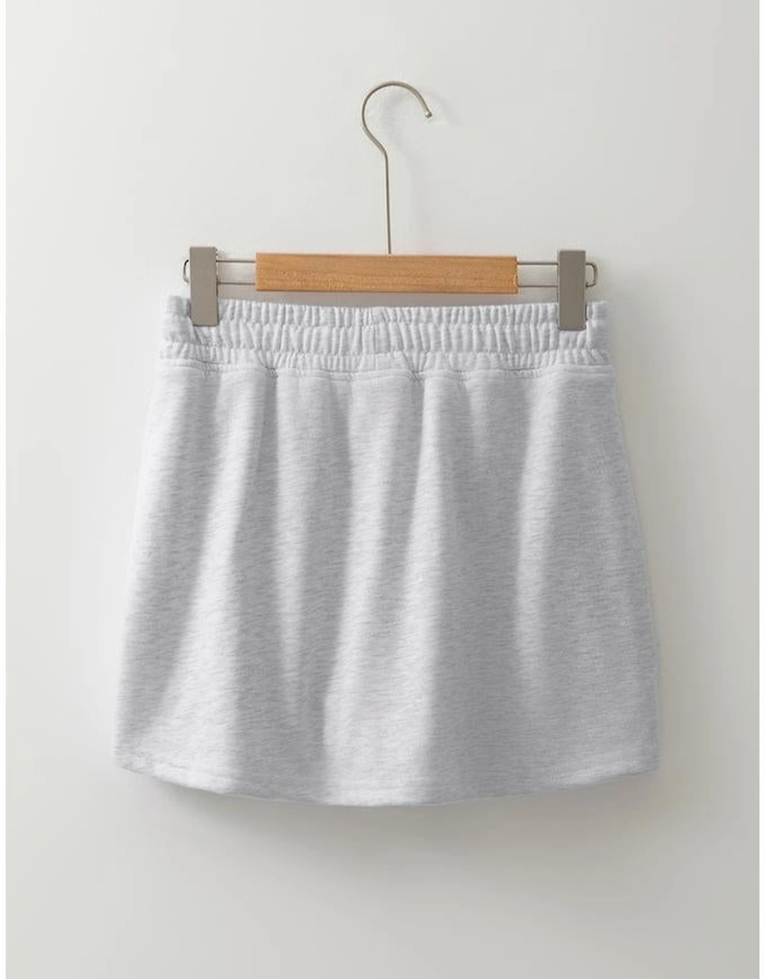 Light Grey American Flag Patched Lace-up High Waist Skort