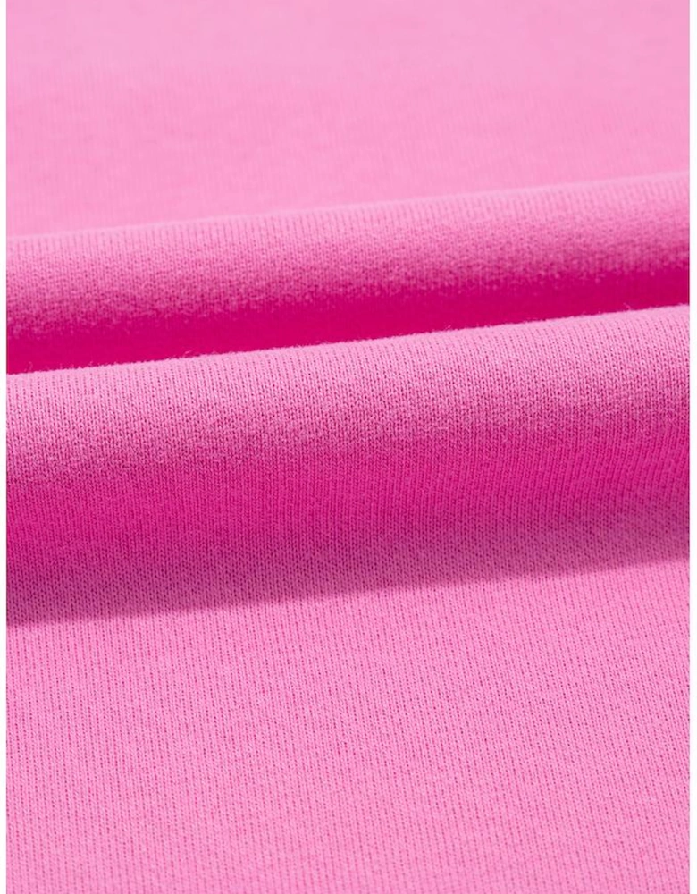 Bonbon Striped Accent Pullover and Shorts Two Piece Casual Set