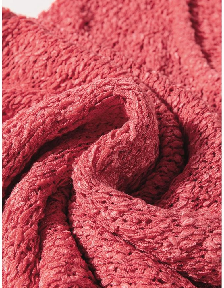 Flamingo Textured Knit U Neck Slim Fit Sweater Vest