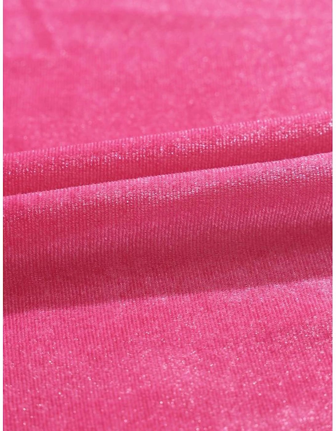 Rose Frilled Neck Smocked Bodice Velvet Dress