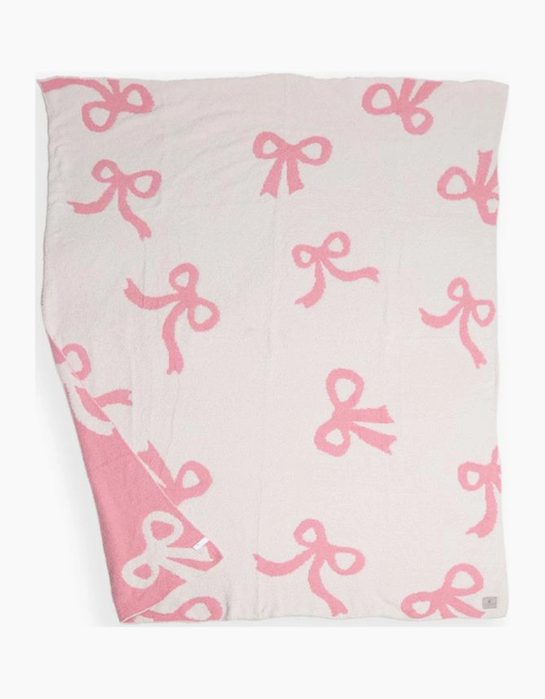 Azura Exchange Pink Bow Printed Cozy Soft Throw Blanket