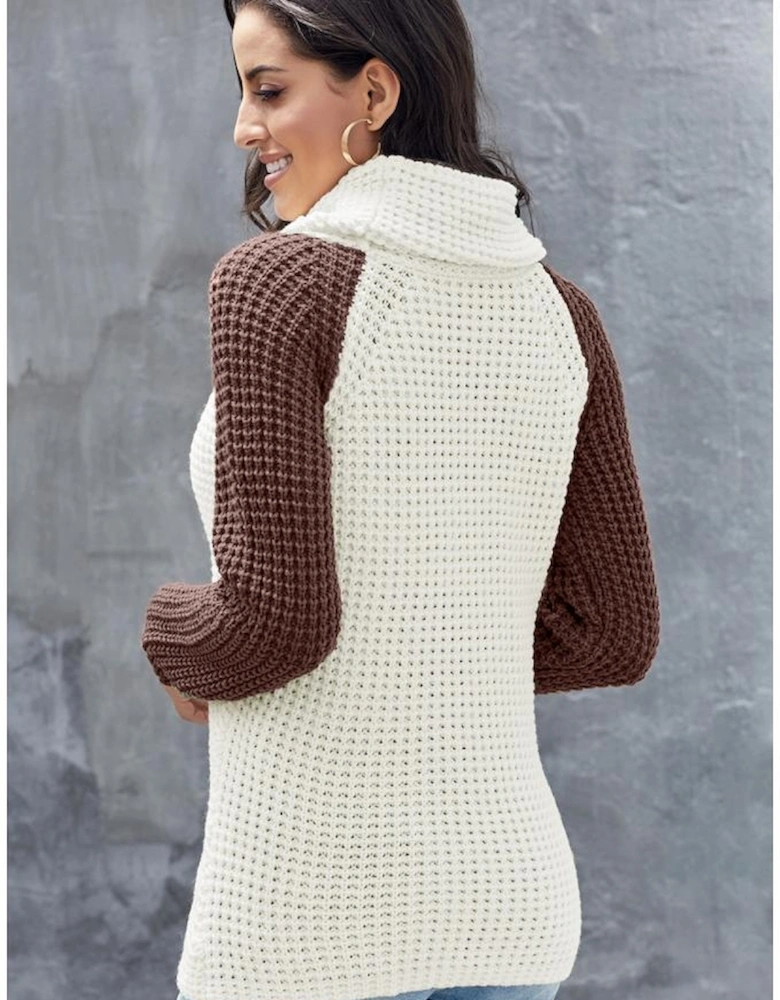 Azura Exchange Asymmetric Hem Wrap Pullover Sweater