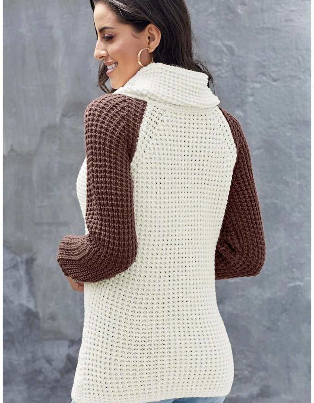 Azura Exchange Asymmetric Hem Wrap Pullover Sweater