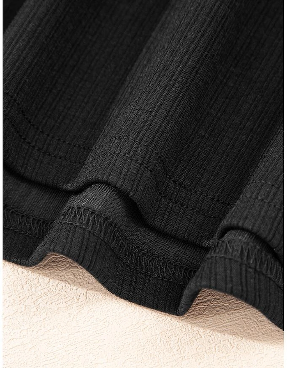 Black Flower Applique Mesh Long Sleeve V Neck Blouse