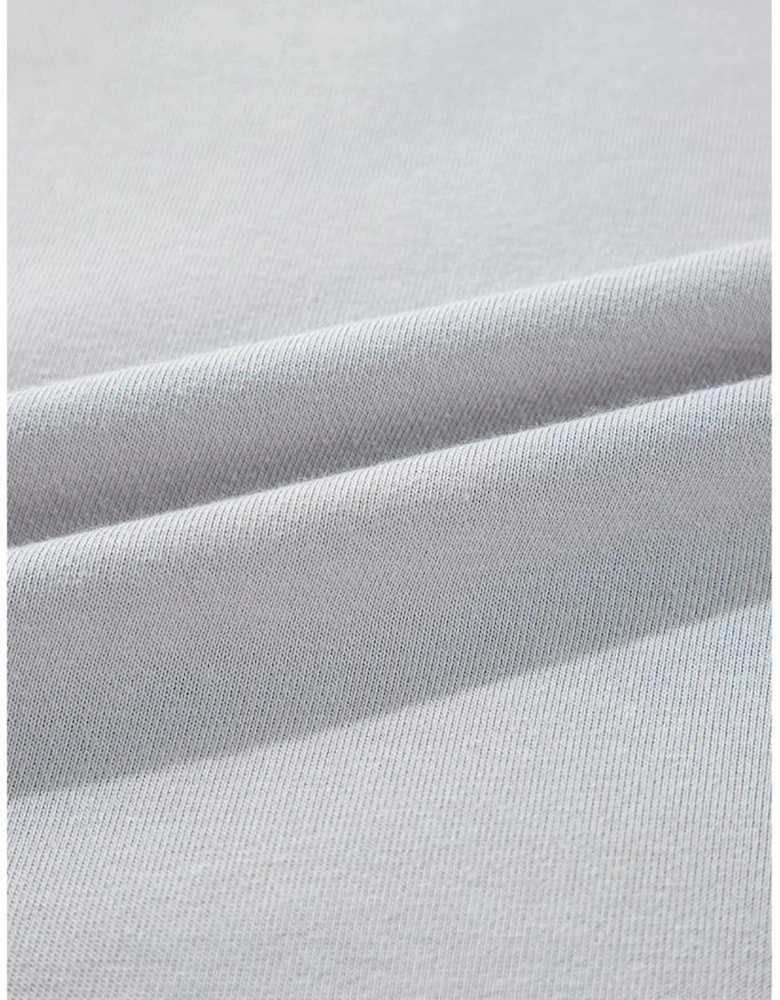 Beau Blue Floral Patchwork Star Pattern Drawstring Hoodie