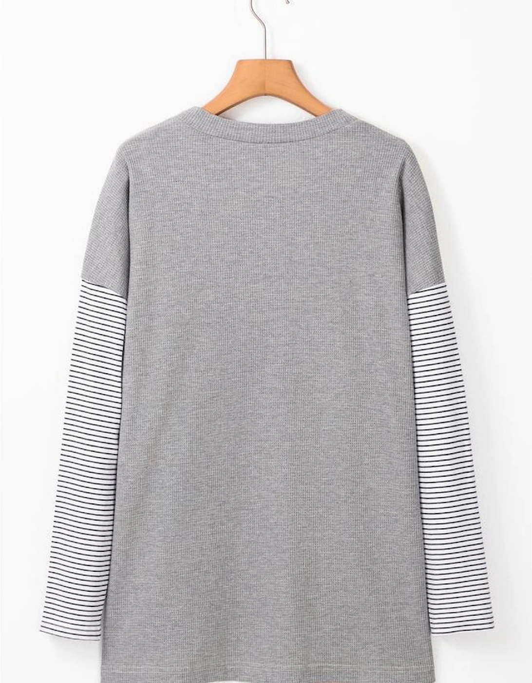 Black Stripe Colorblock Patchwork Open Front Cardigan with Pocket