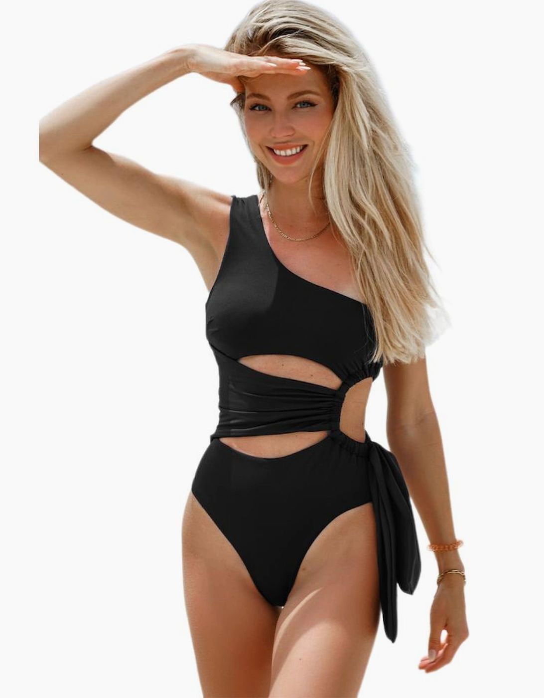 Azura Exchange One Shoulder Cutout One Piece Swimsuit