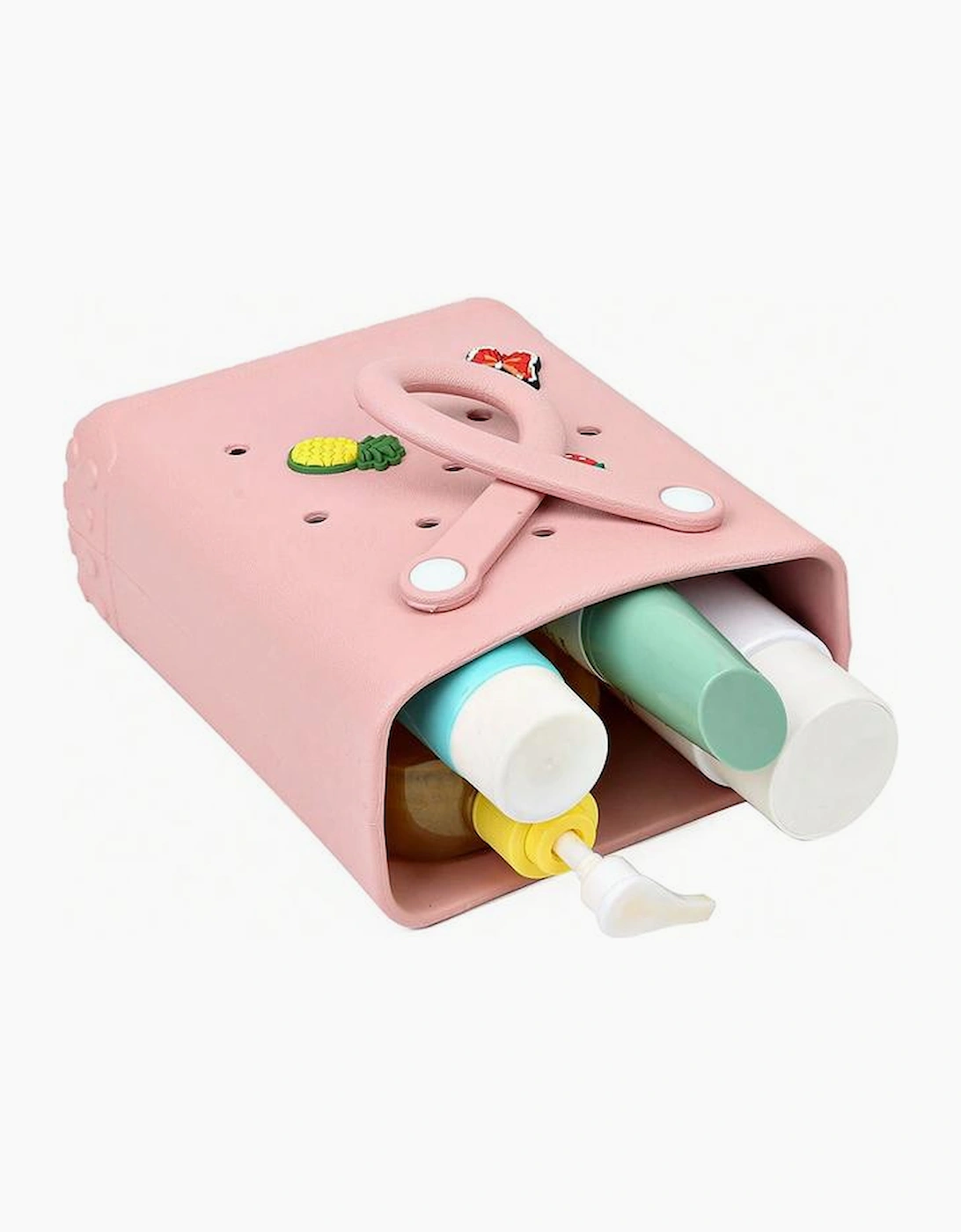 Apricot Pink Waterproof EVA Random Decorations Hollow Tote Bag