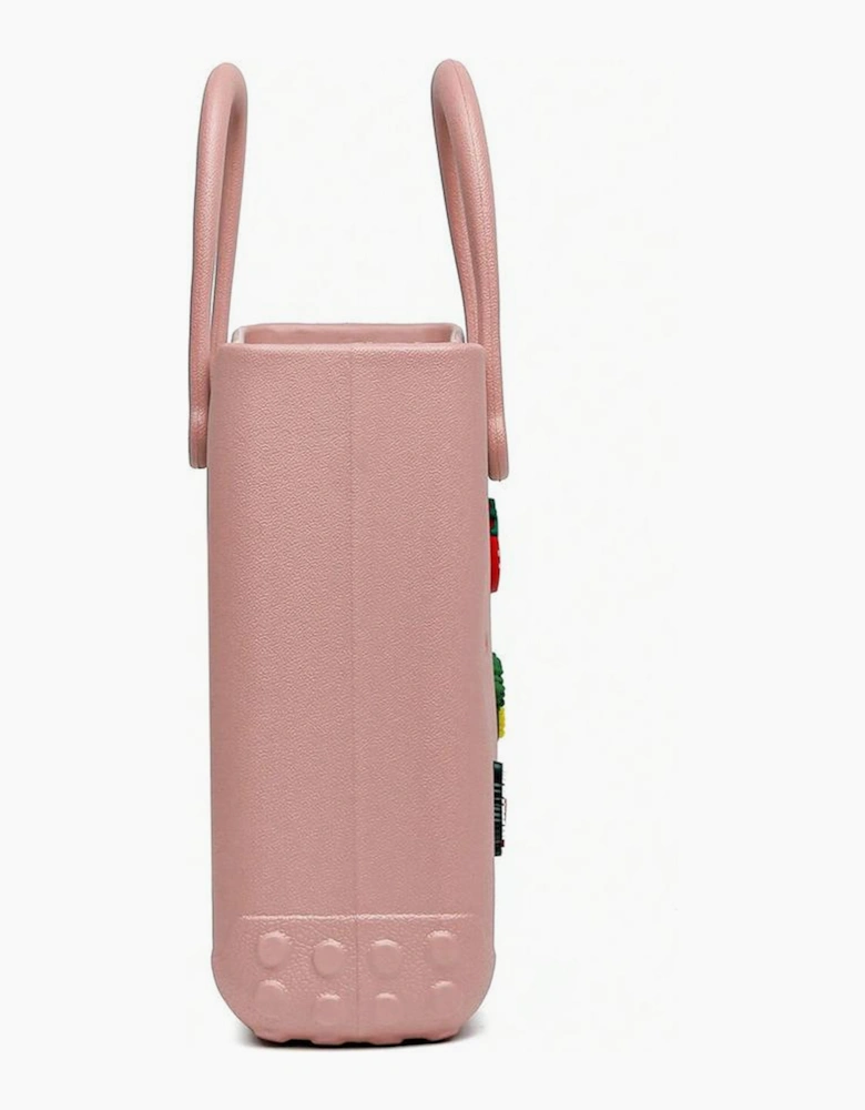 Apricot Pink Waterproof EVA Random Decorations Hollow Tote Bag