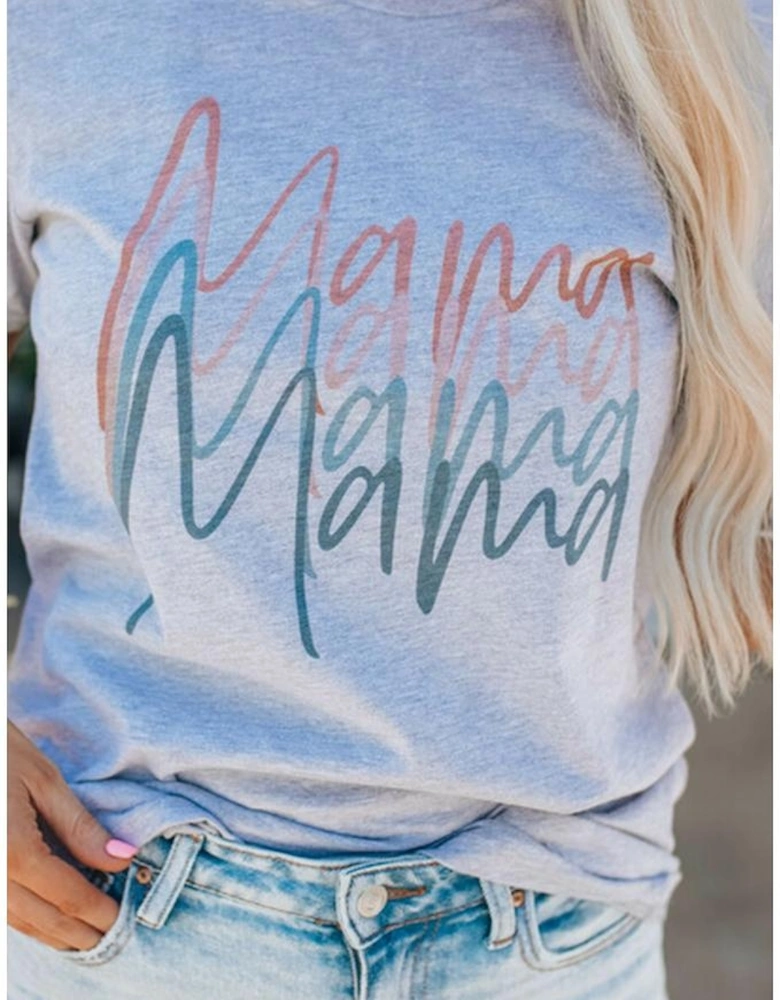 Gray Mama Quadruple Shadows Graphic Tee