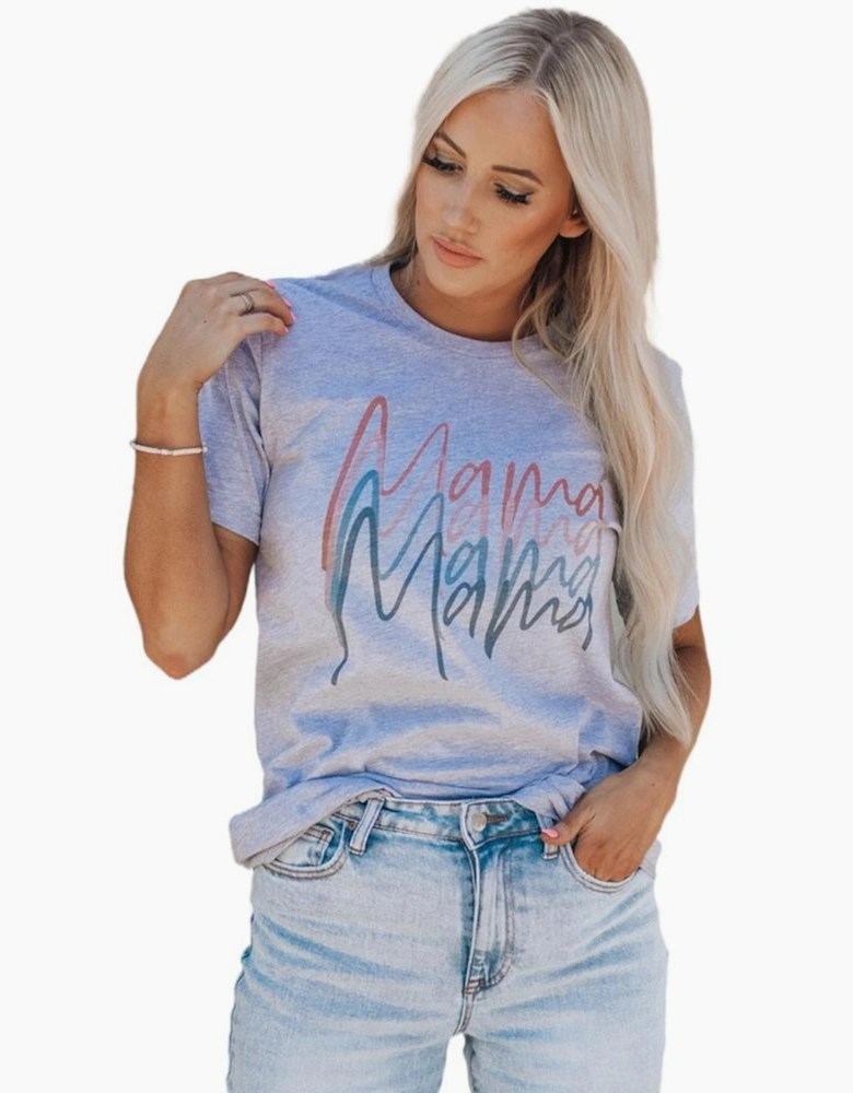 Gray Mama Quadruple Shadows Graphic Tee