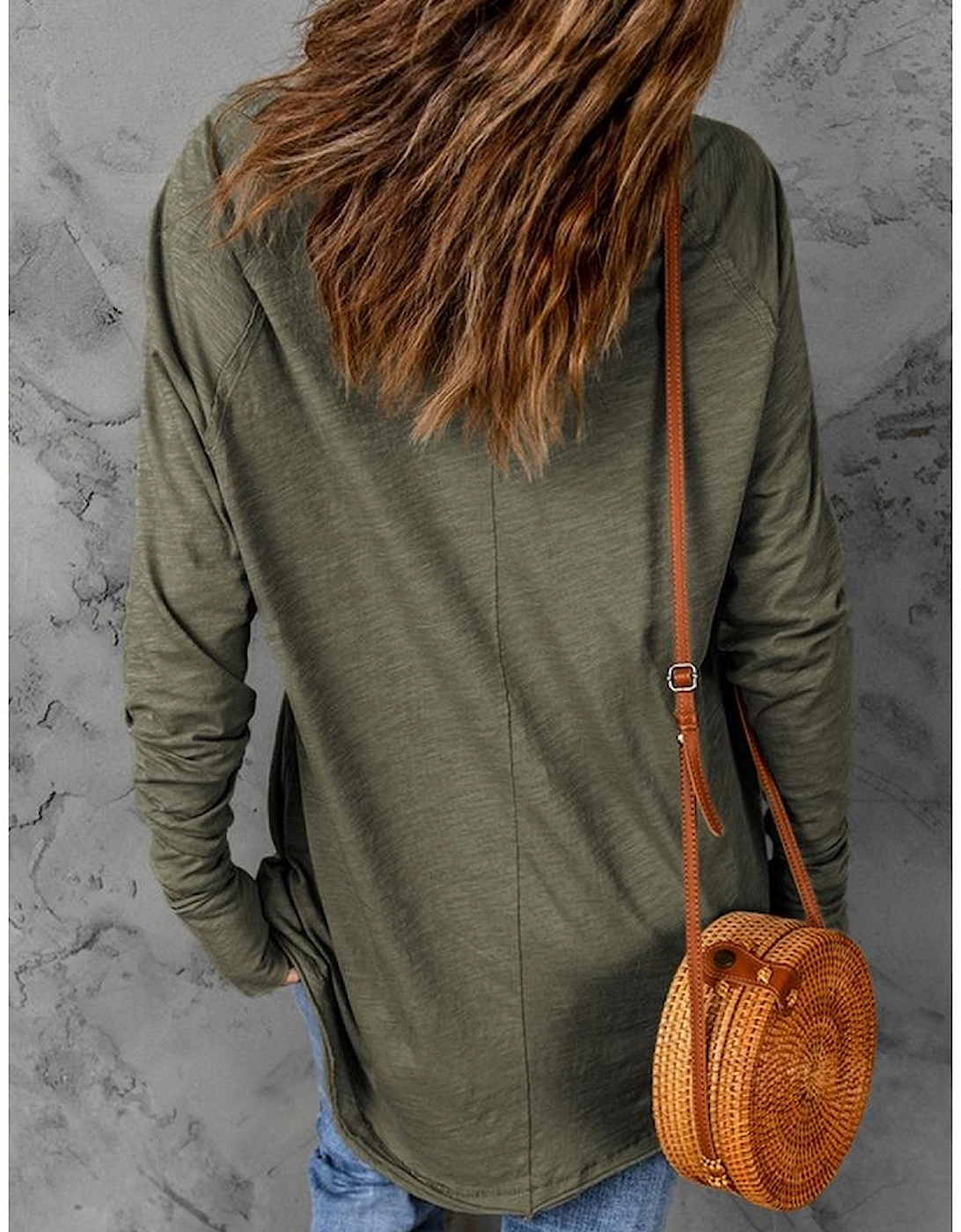 Green Halloween BOO Print Long Sleeve Graphic T Shirt