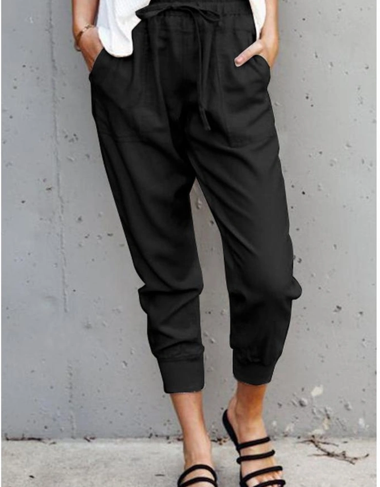 Azura Exchange Womens Casual Loose Fit Elastic Waist Drawstring Jogger Pants