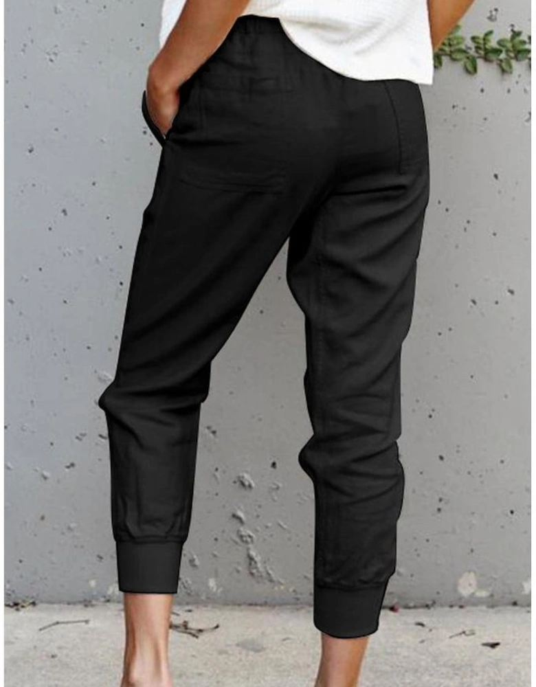 Azura Exchange Womens Casual Loose Fit Elastic Waist Drawstring Jogger Pants