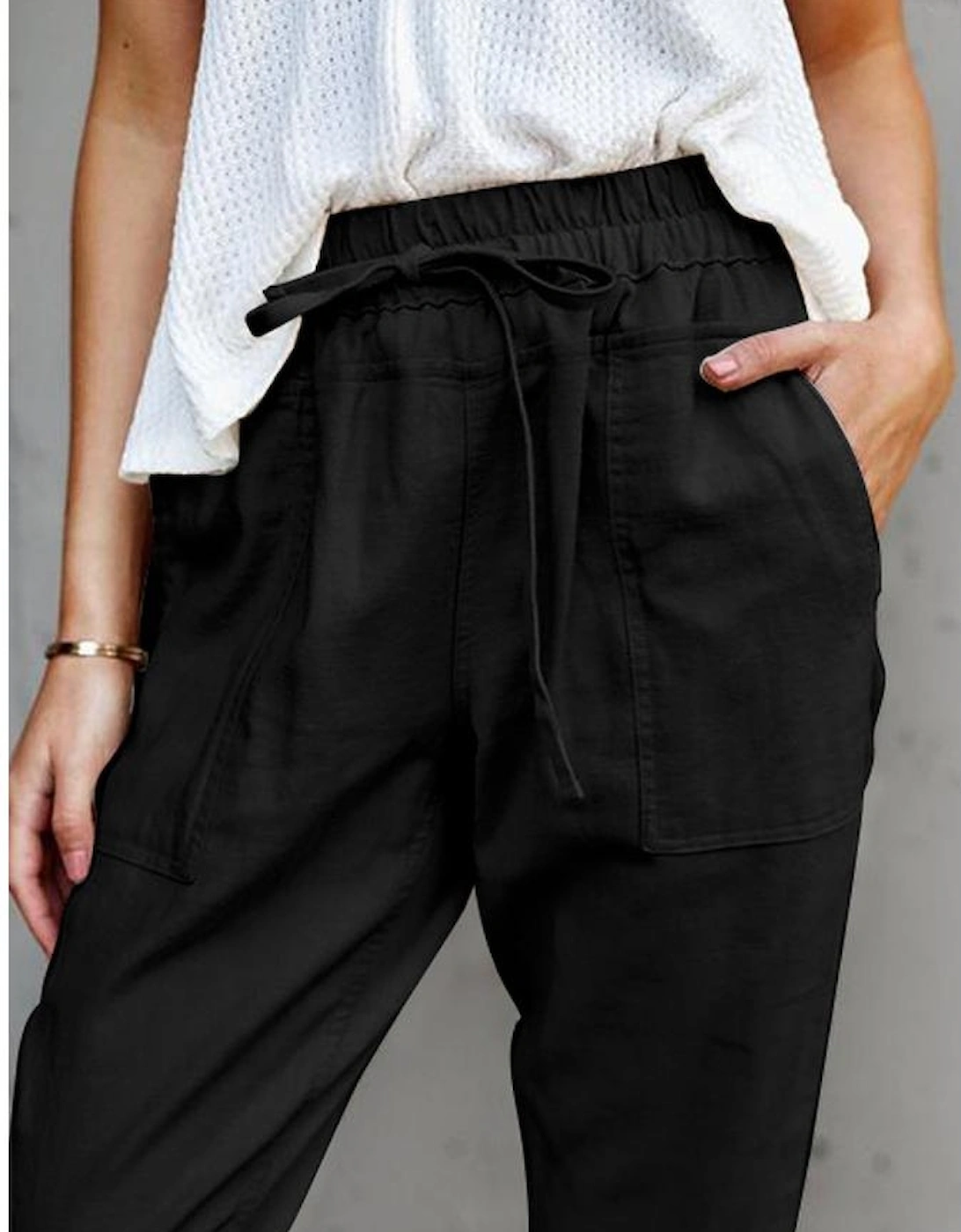 Azura Exchange Womens Casual Loose Fit Elastic Waist Drawstring Jogger Pants