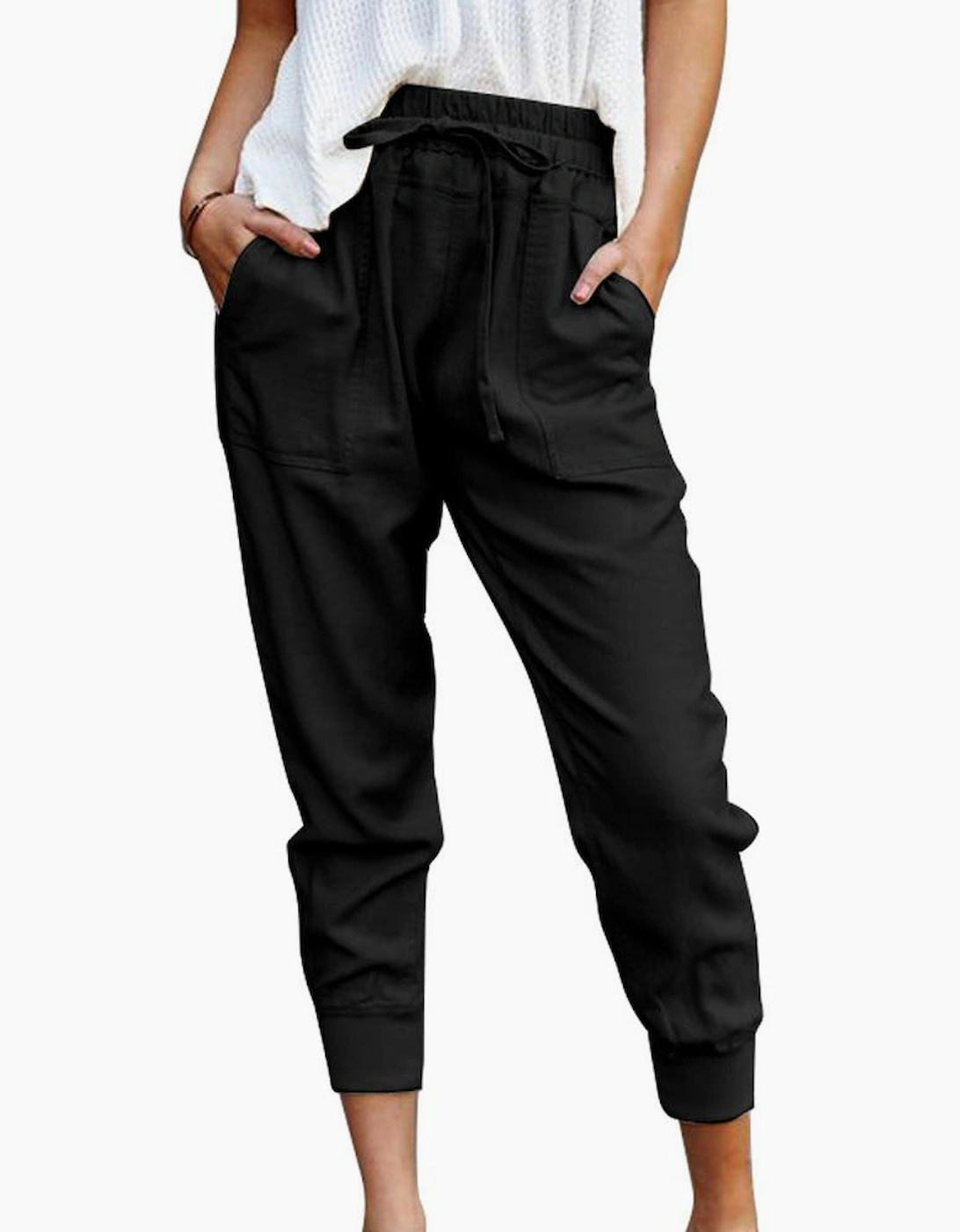 Azura Exchange Womens Casual Loose Fit Elastic Waist Drawstring Jogger Pants
