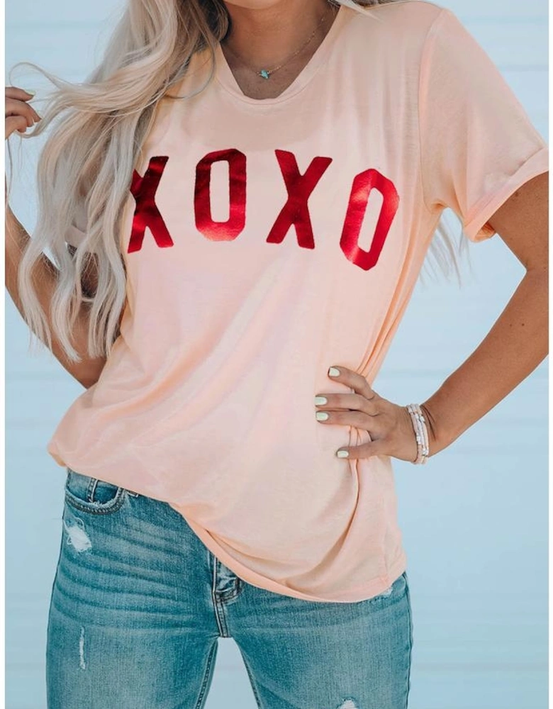 Azura Exchange Glitter Pattern Print Short Sleeve Graphic Tee