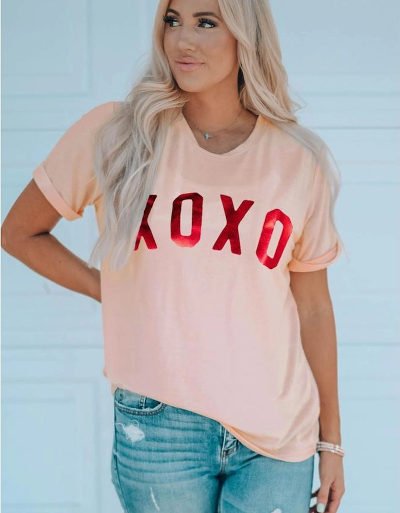 Azura Exchange Glitter Pattern Print Short Sleeve Graphic Tee