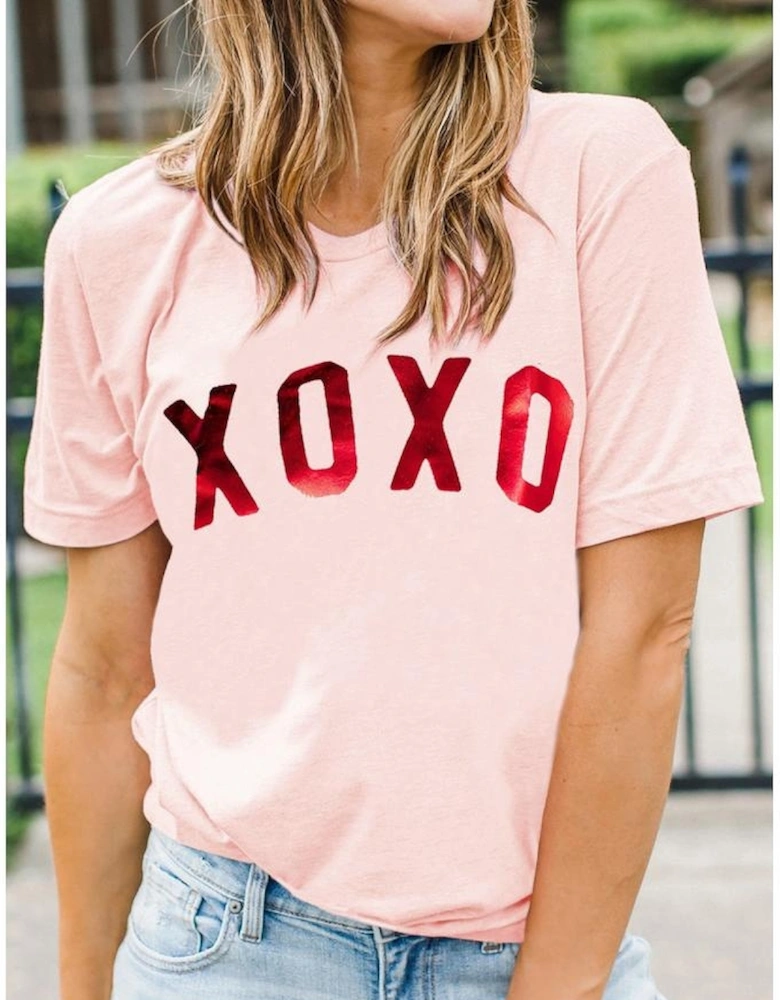 Azura Exchange Glitter Pattern Print Short Sleeve Graphic Tee