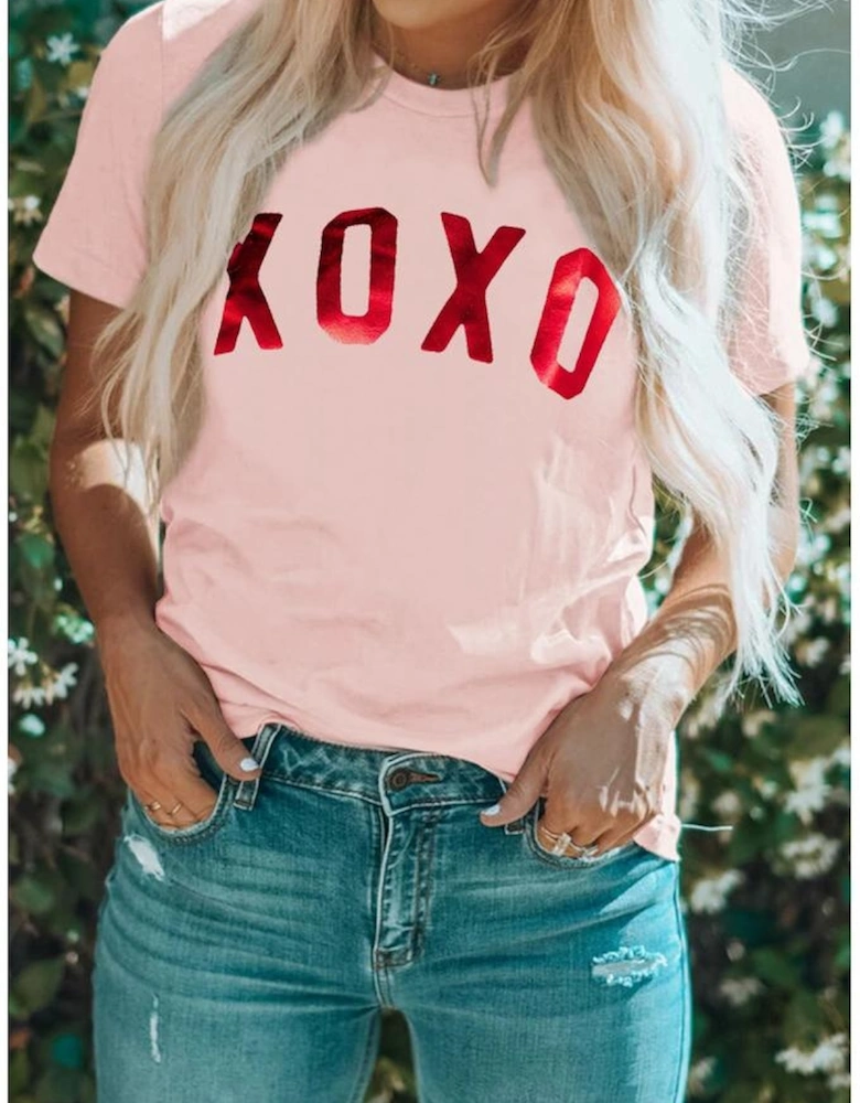 Azura Exchange Glitter Pattern Print Short Sleeve Graphic Tee