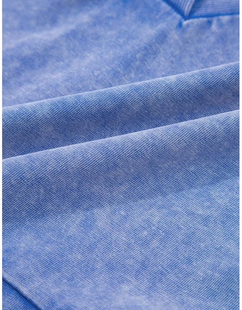 Sky Blue Mineral Wash Pocketed Sleeveless V Neck Loose Romper