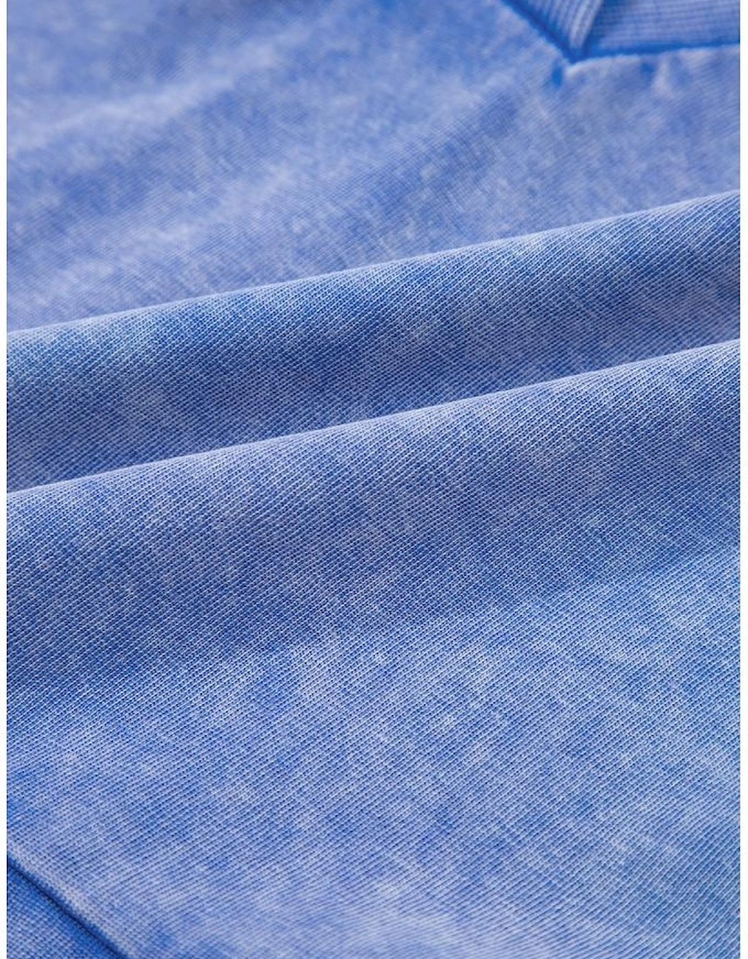 Sky Blue Mineral Wash Pocketed Sleeveless V Neck Loose Romper