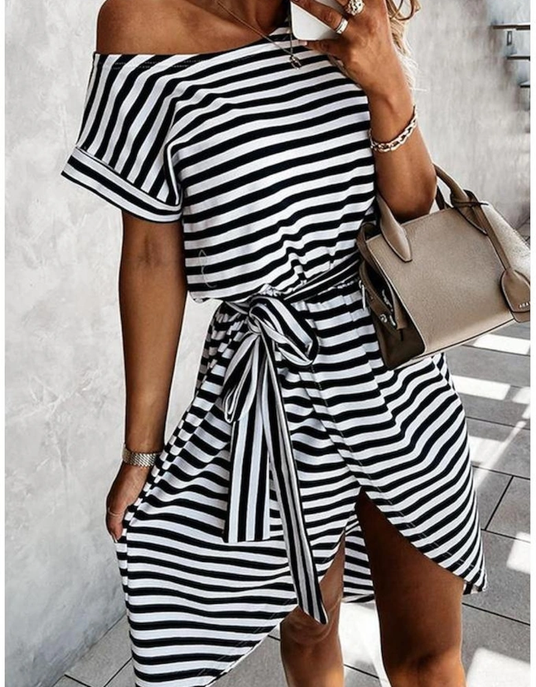 Azura Exchange Short Sleeve T-Shirt Dress with Wrapped Hemline