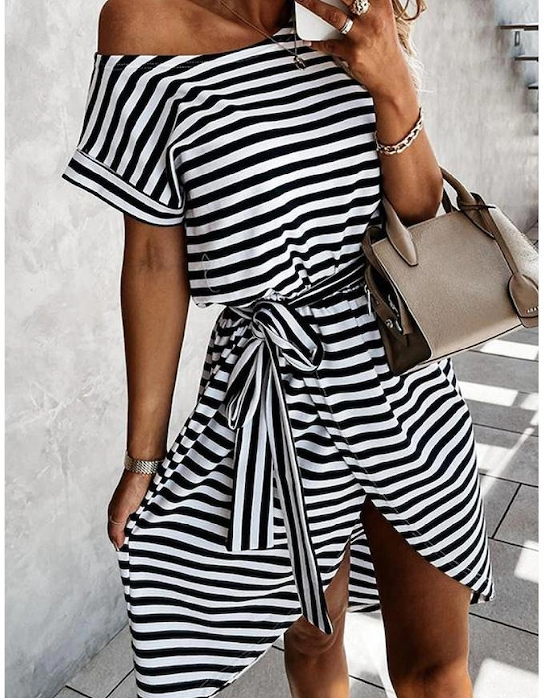 Azura Exchange Short Sleeve T-Shirt Dress with Wrapped Hemline, 12 of 11