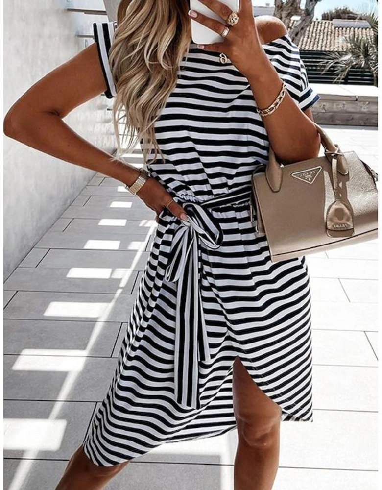 Azura Exchange Short Sleeve T-Shirt Dress with Wrapped Hemline