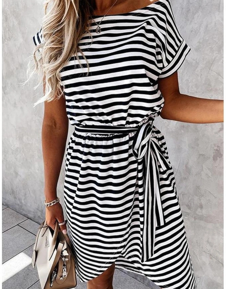 Azura Exchange Short Sleeve T-Shirt Dress with Wrapped Hemline