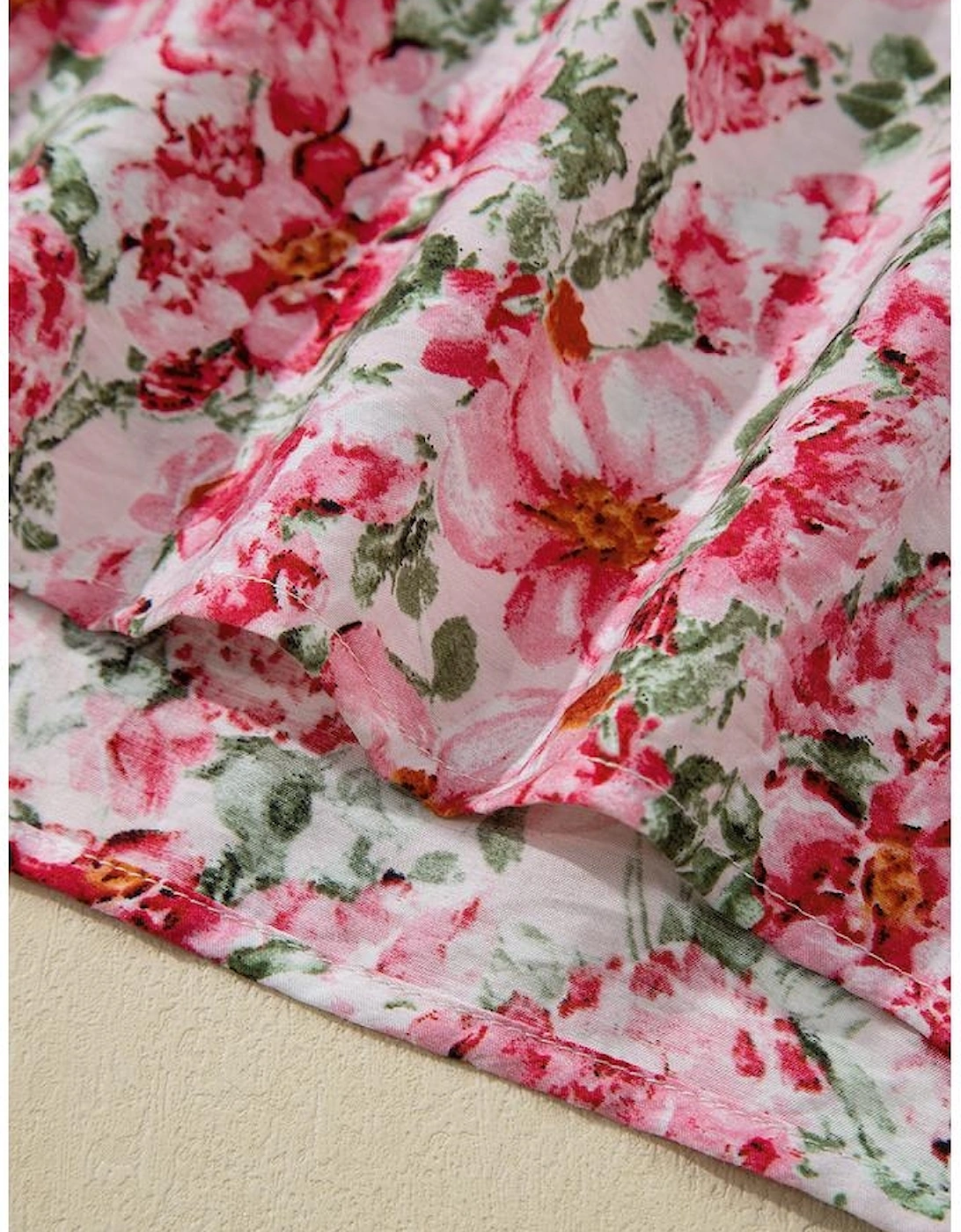 Pink Floral Lace Tied Strap Empire Waist Maxi Dress