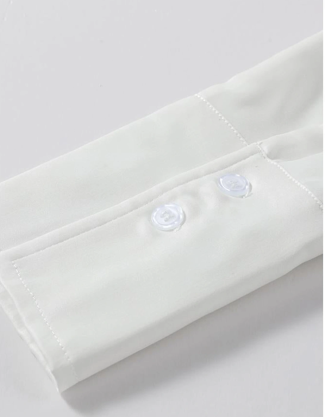 Azura Exchange White Cowl Neck Long Sleeve Elegant Blouse