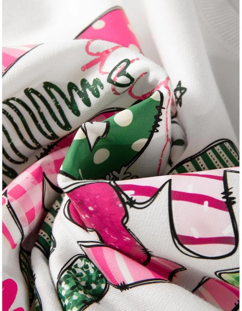 Beige MERRY Christmas Printed Drop Shoulder Pullover Sweatshirt