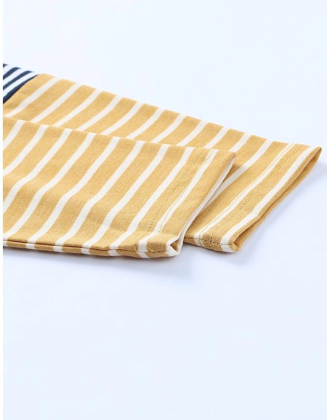 Long Sleeve Stripe Button Henley Top