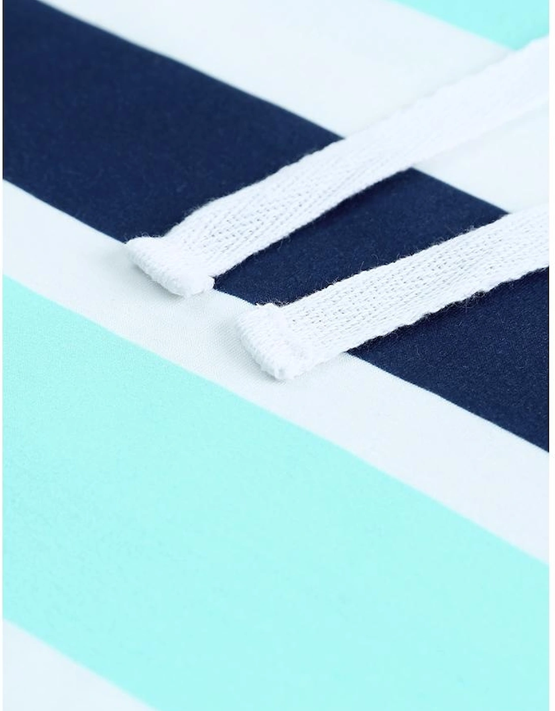 Multi Striped Drawstring Long Sleeve Hoodie