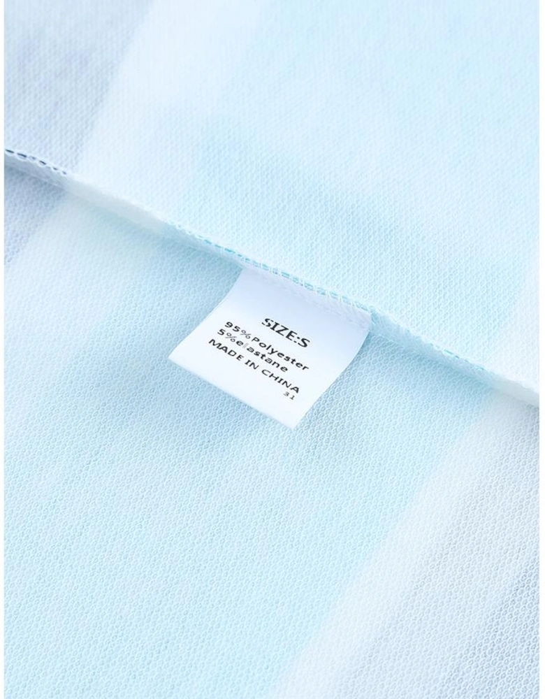 Multi Striped Drawstring Long Sleeve Hoodie