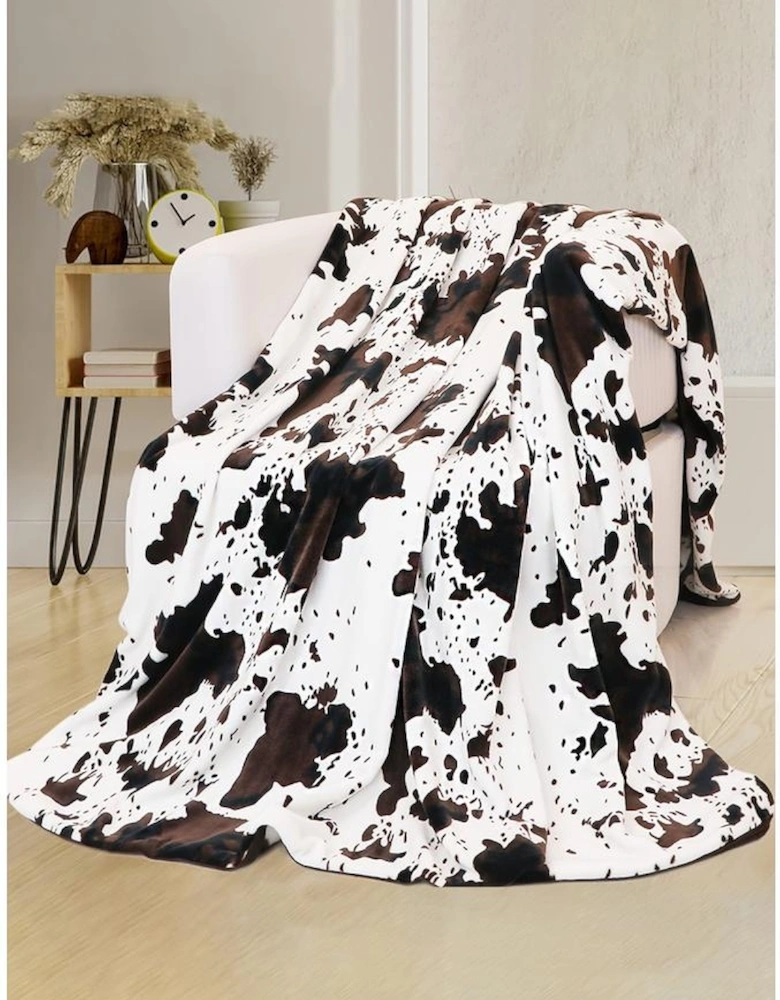 Multicolour Cow Spots Plush Blanket 150*200cm
