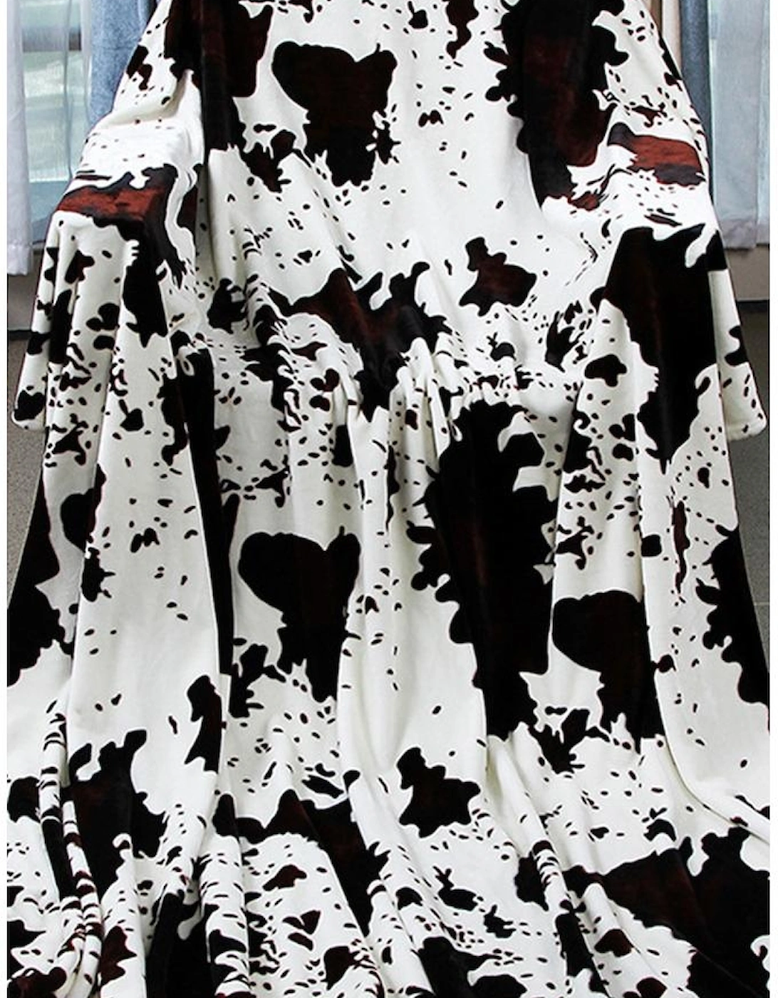 Multicolour Cow Spots Plush Blanket 150*200cm