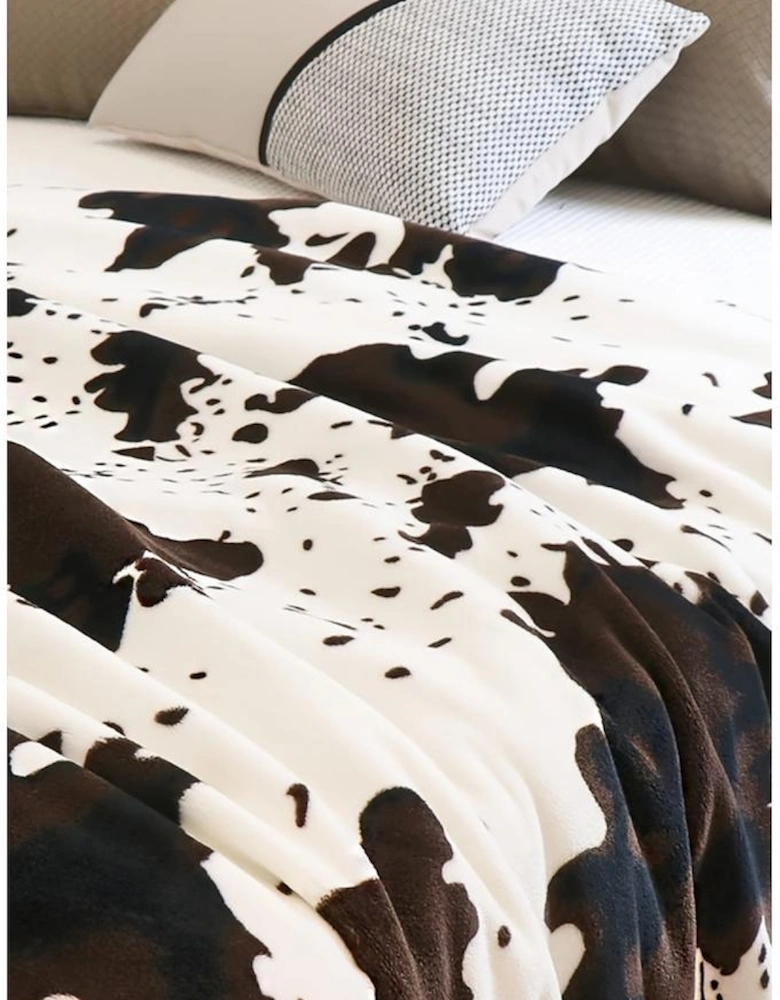 Multicolour Cow Spots Plush Blanket 150*200cm