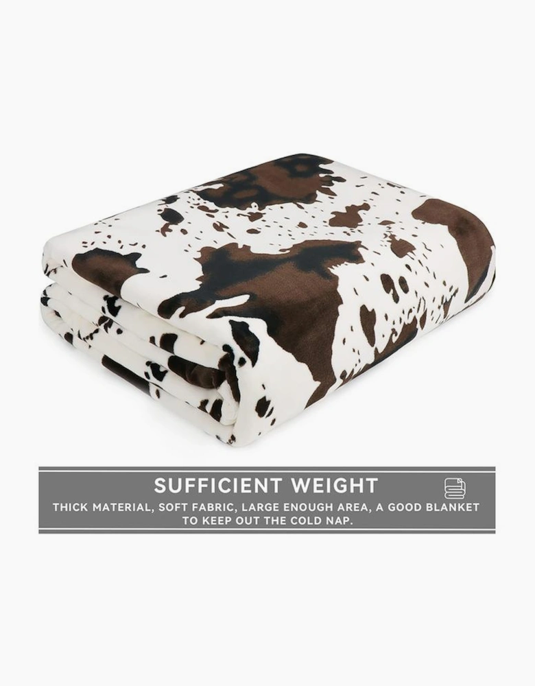 Multicolour Cow Spots Plush Blanket 150*200cm