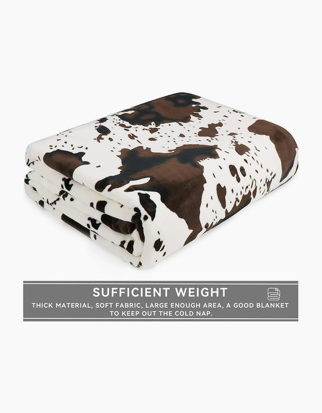 Multicolour Cow Spots Plush Blanket 150*200cm